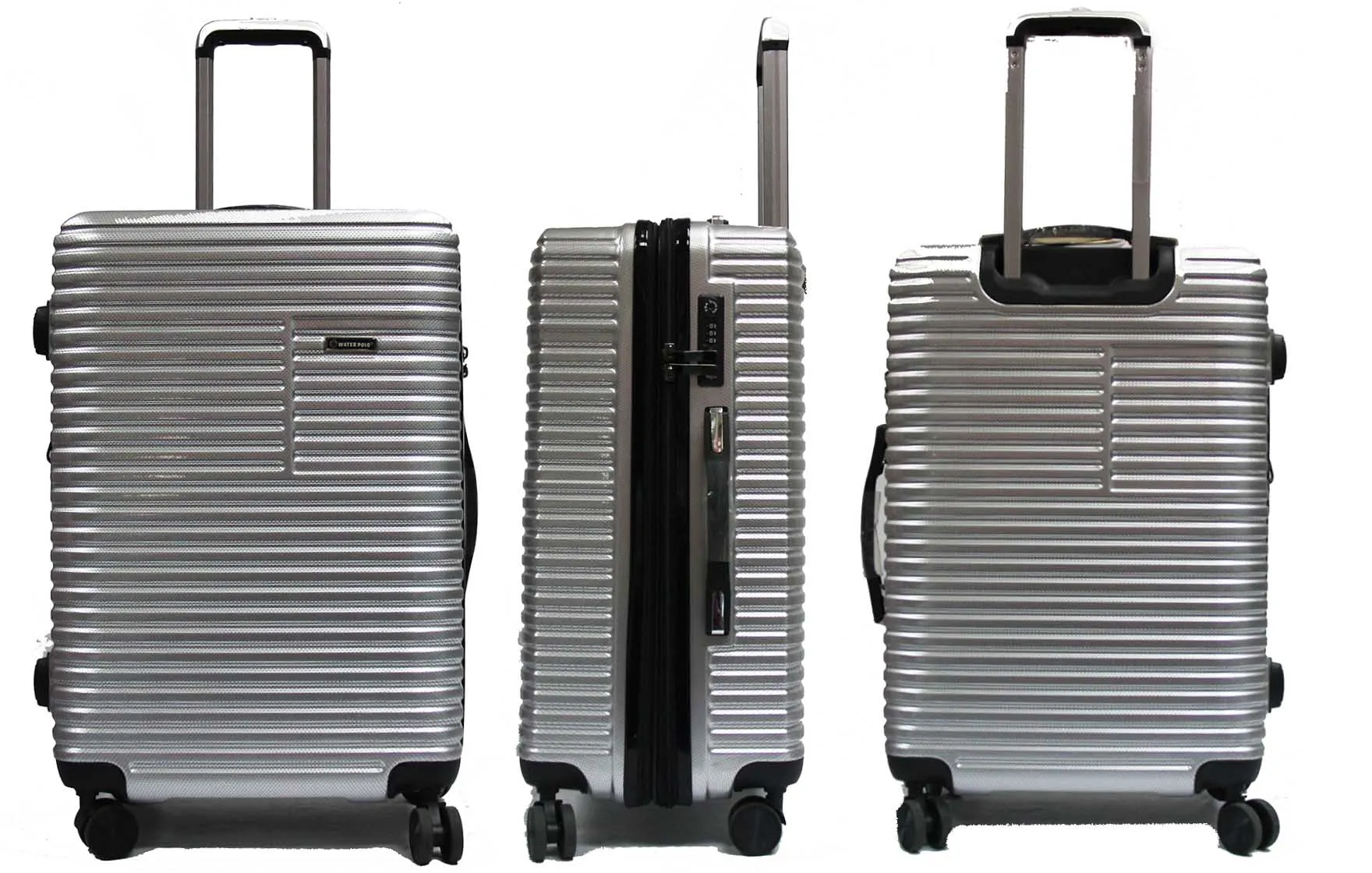 24 inch Tenacious ABS PC Expandable Antitheft Zipper Luggage 8 Spinner Wheels and TSA Lock