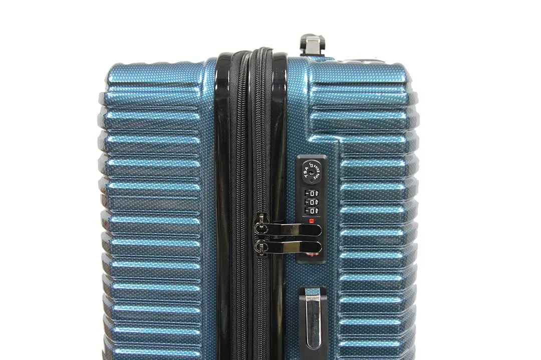 24 inch Tenacious ABS PC Expandable Antitheft Zipper Luggage 8 Spinner Wheels and TSA Lock