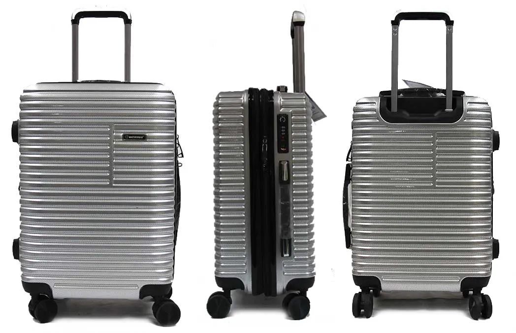 24 inch Tenacious ABS PC Expandable Antitheft Zipper Luggage 8 Spinner Wheels and TSA Lock