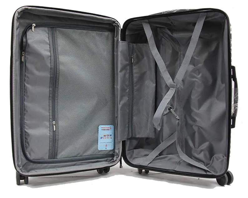 24 inch Tenacious ABS PC Expandable Antitheft Zipper Luggage 8 Spinner Wheels and TSA Lock