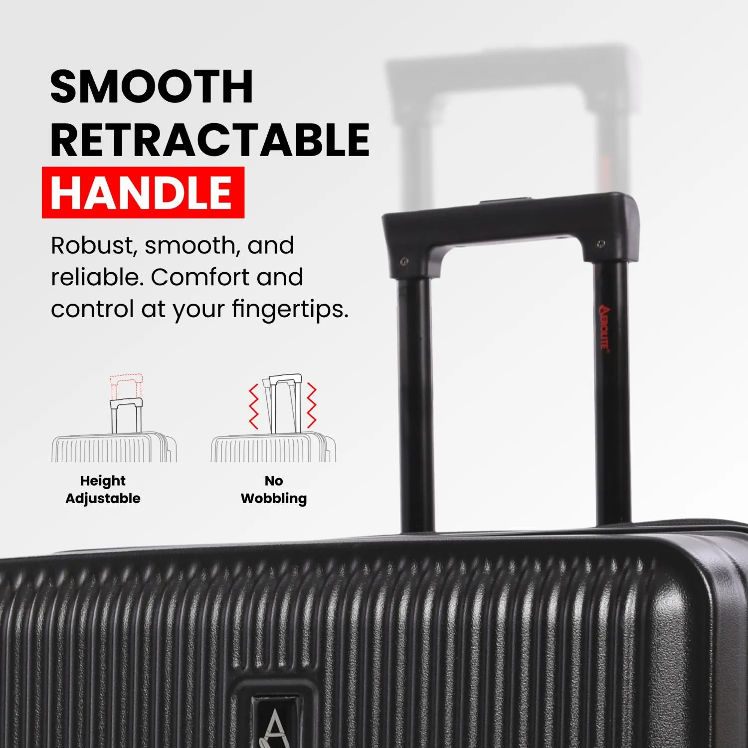 Aerolite M-Lite 29” Extra Large Premium Suitcase – Durable PP Polypropylene, Huge 118L Capacity, 76x50x30cm Check-In Luggage, TSA Lock, Phone Holder, Silent Hinomoto Wheels, Pack Up To 32 KGs, 15 Years Brand Guarantee