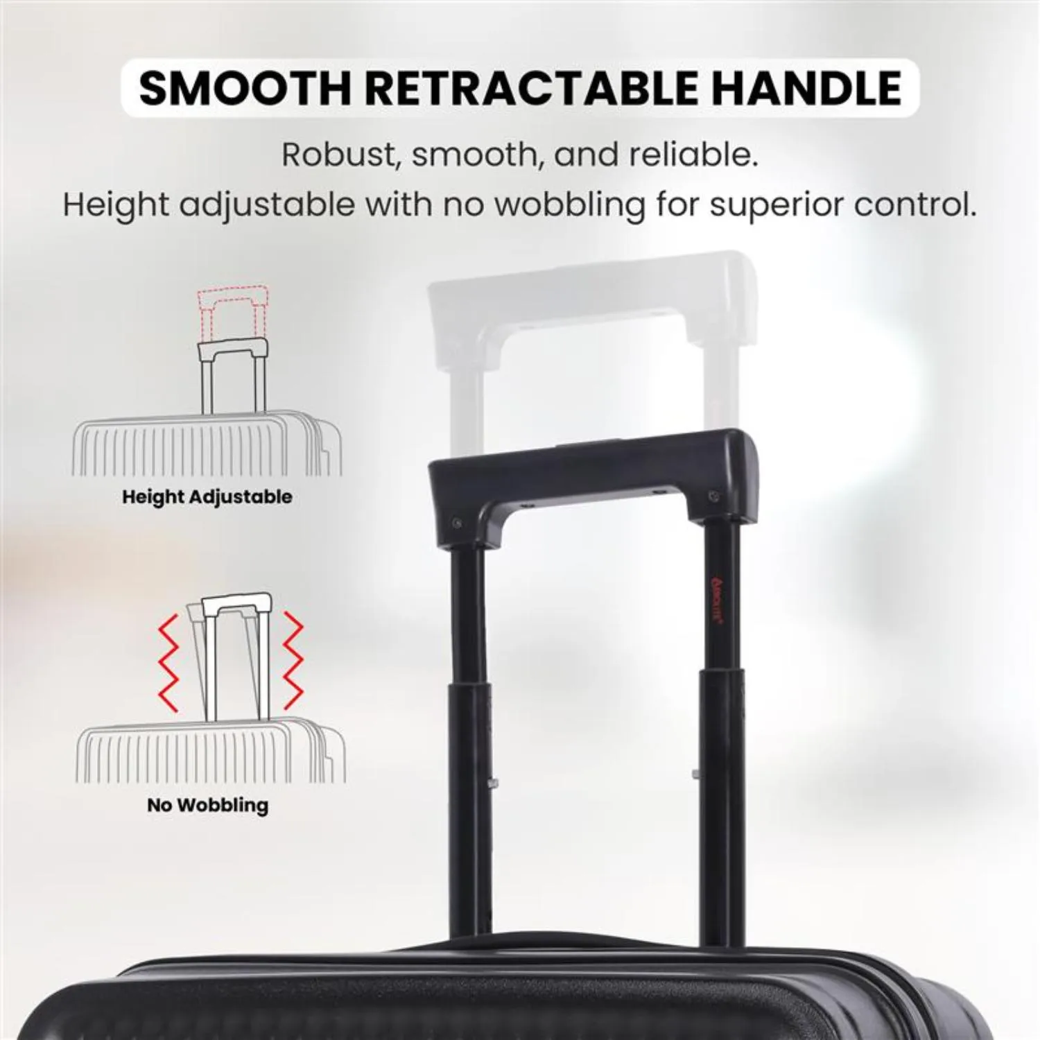 Aerolite M-Lite Premium 56x45x25cm Easyjet Plus Cabin Suitcase with USB Port, TSA Lock, Silent Hinomoto Wheels, Lightweight Polypropylene, 15-Year Warranty