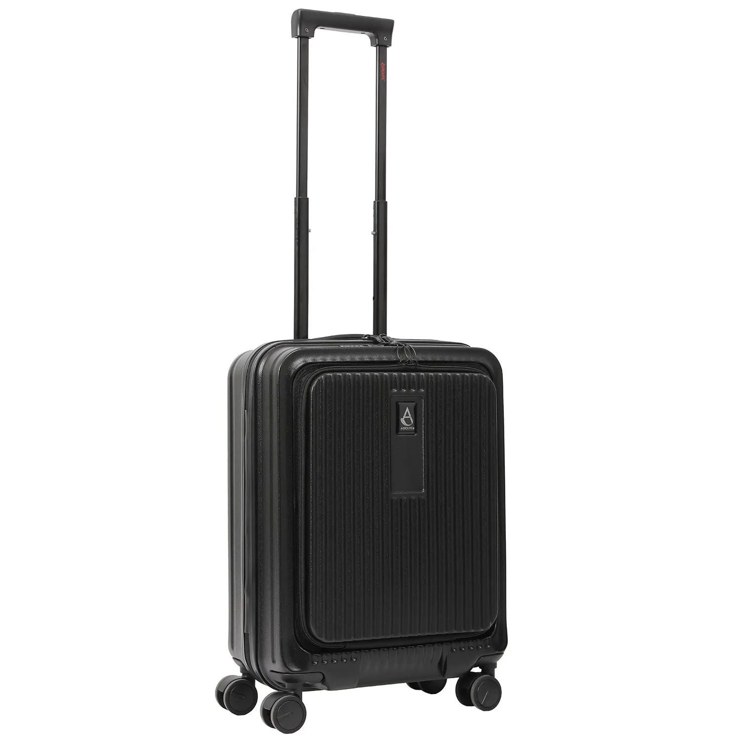 Aerolite M-Lite Smart 21” Cabin Suitcase – Silent & Smooth Hinomoto Wheels with Brake Button, Front Laptop Pocket, Durable PP Polypropylene, USB Charging, TSA Lock, 55x40x23cm