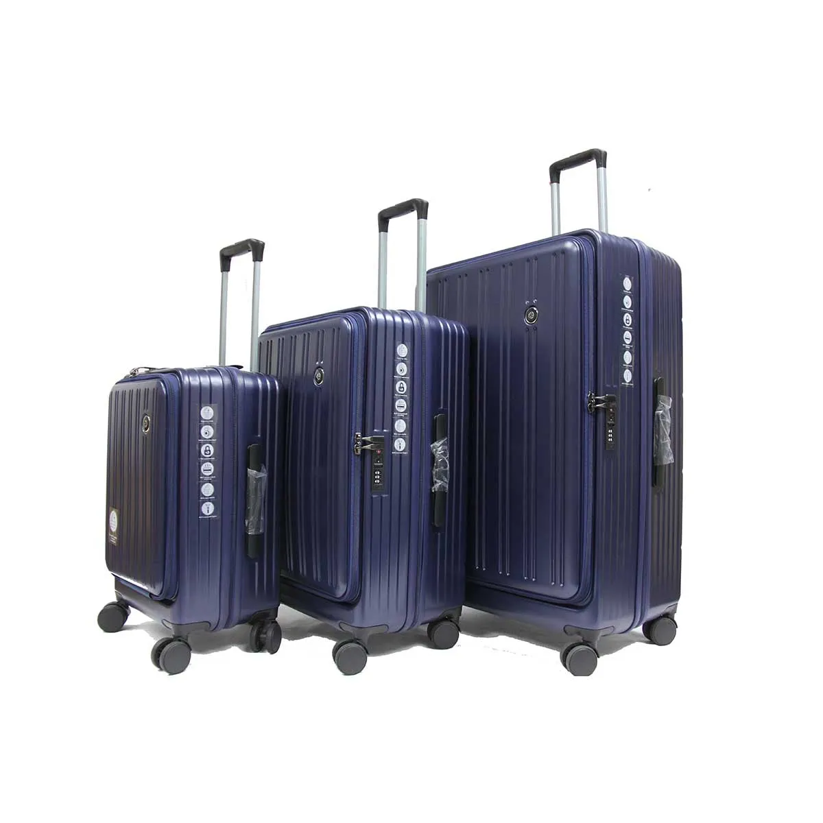 Cavernous ABS Expandable Anti-theft Luggage with Recessed TSA Lock