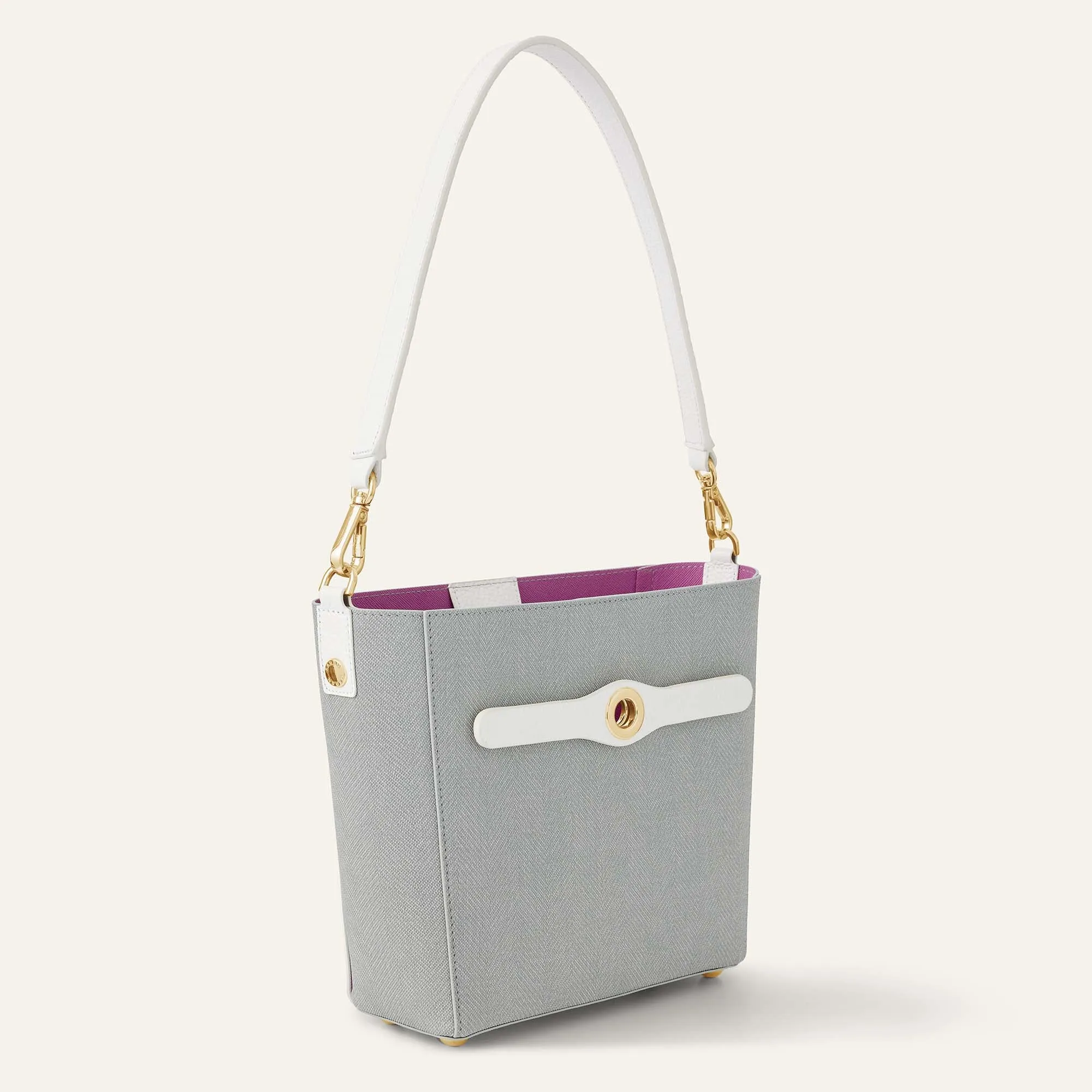 Complimentary Bag Q2 | Mini S - Dove White with Gold hardware