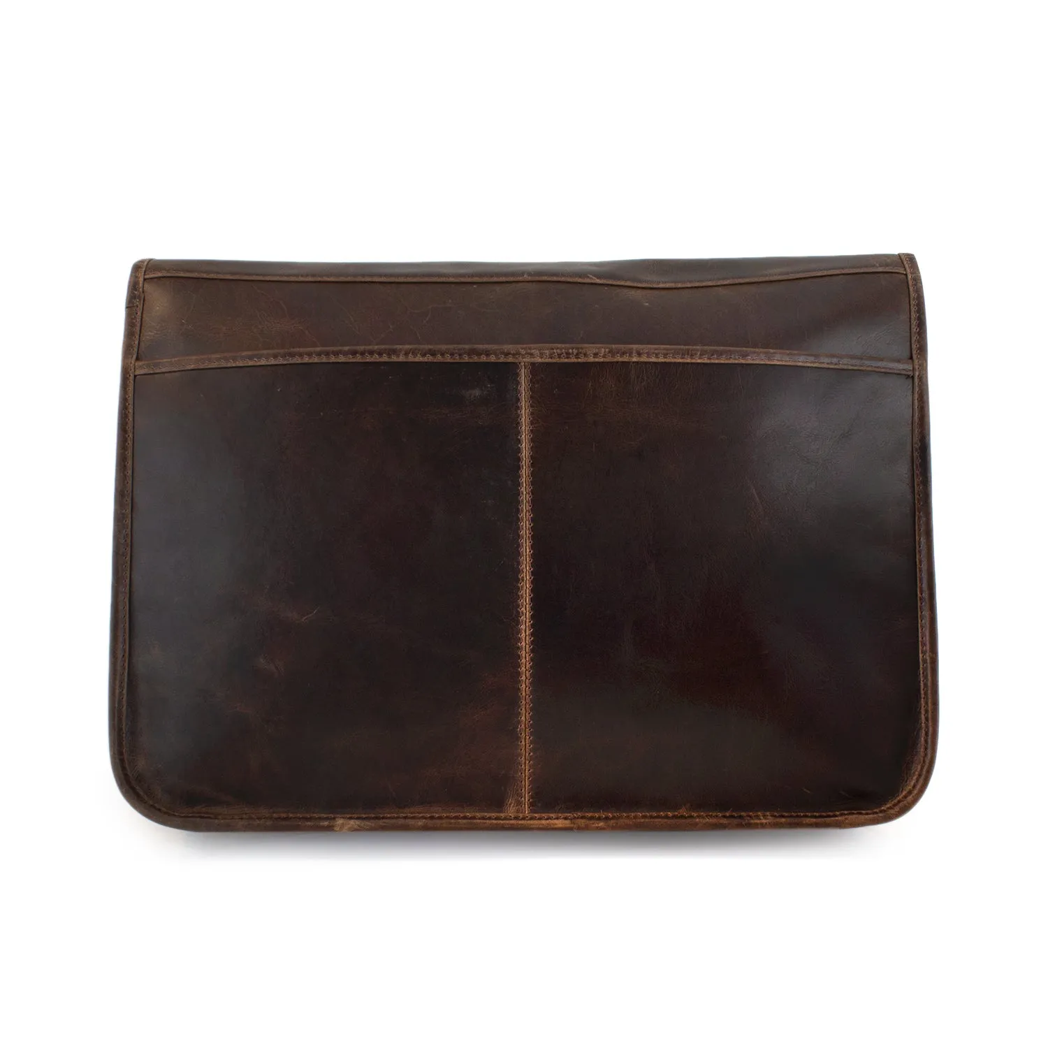 DayTrekr Distressed Leather Laptop Messenger Bag