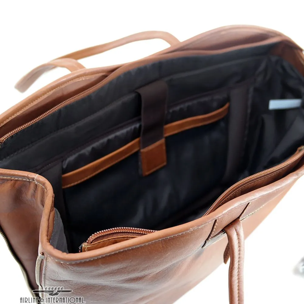 DayTrekr Leather Expandable Computer Tote