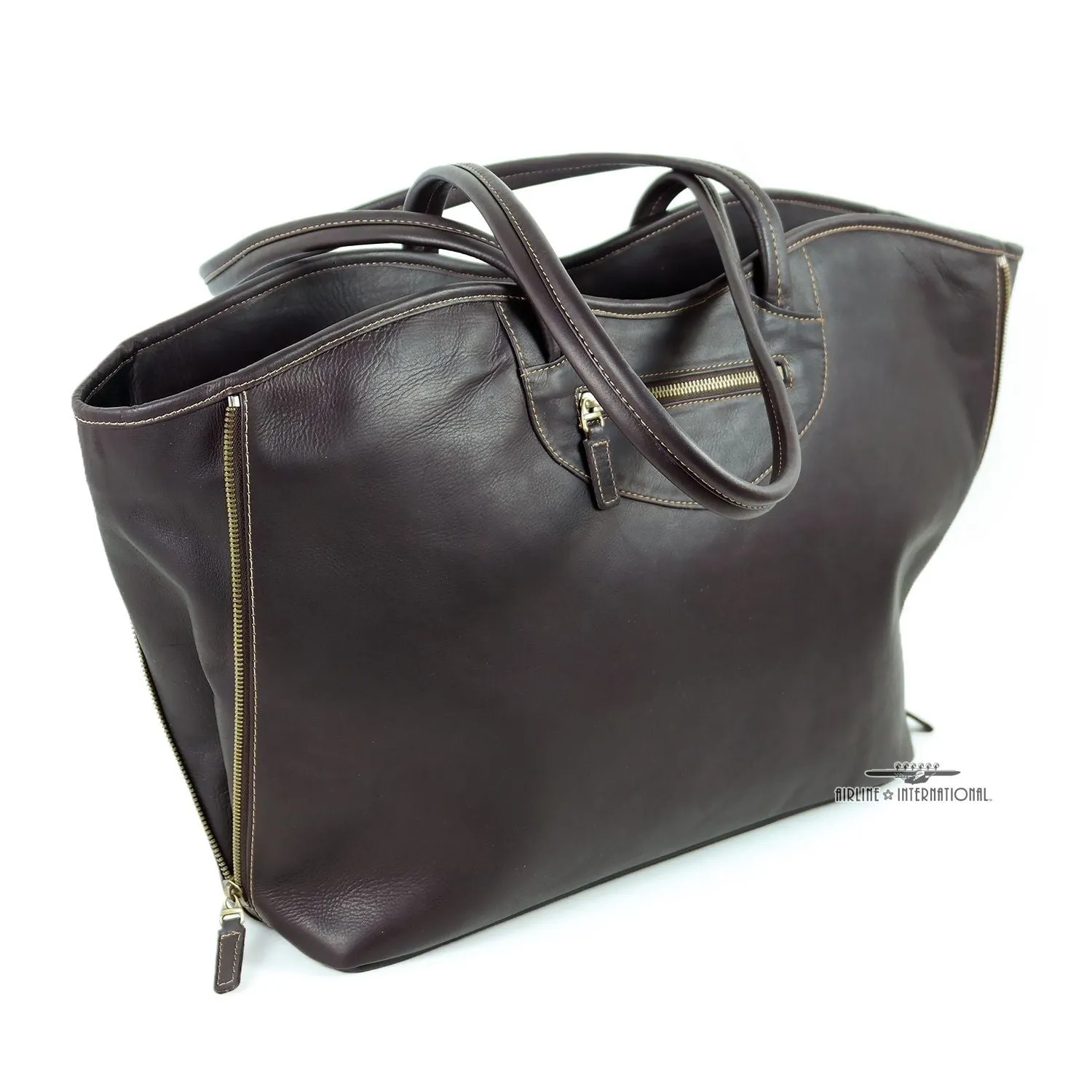 DayTrekr Leather Expandable Computer Tote