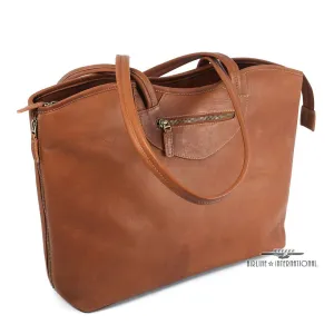 DayTrekr Leather Expandable Computer Tote