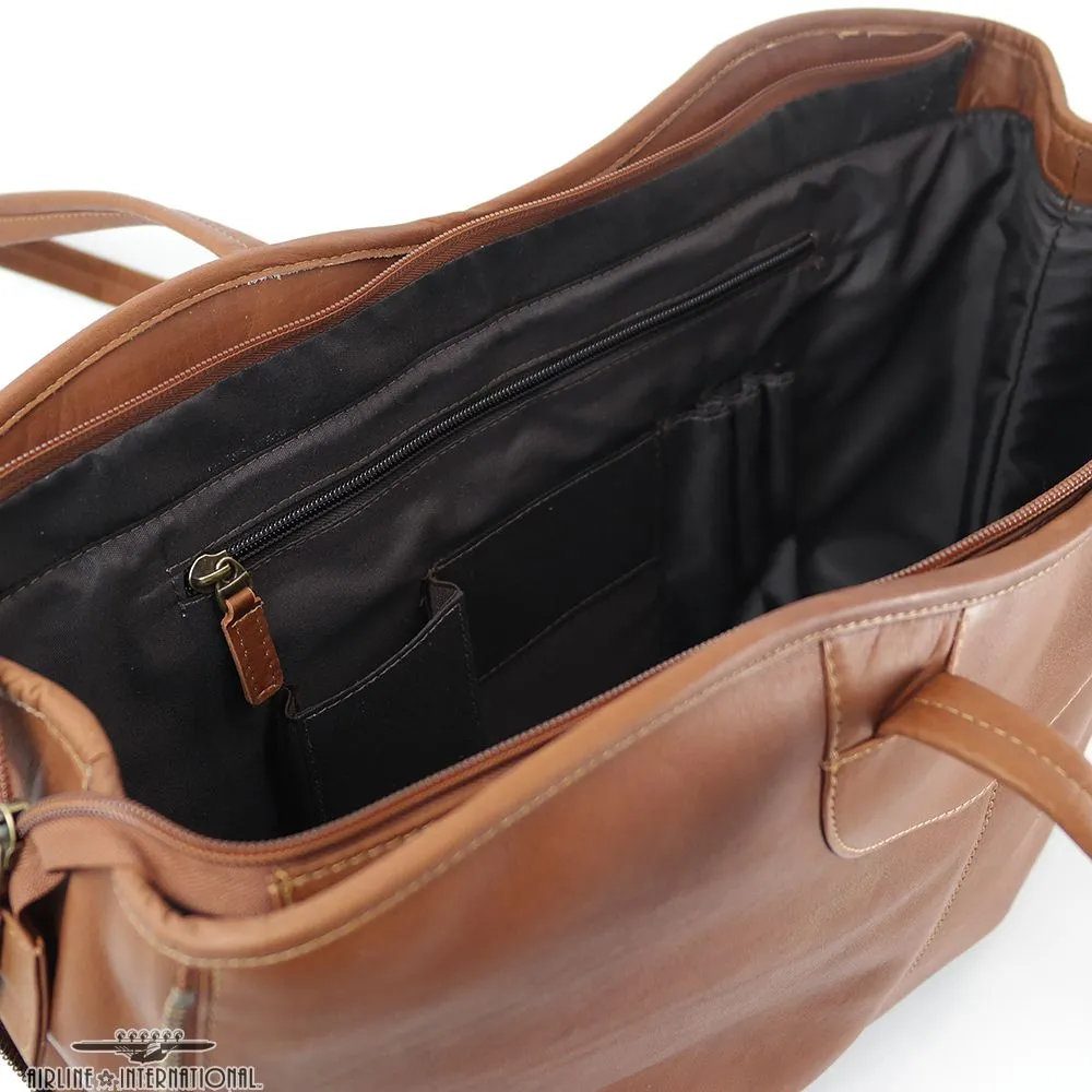 DayTrekr Leather Expandable Computer Tote