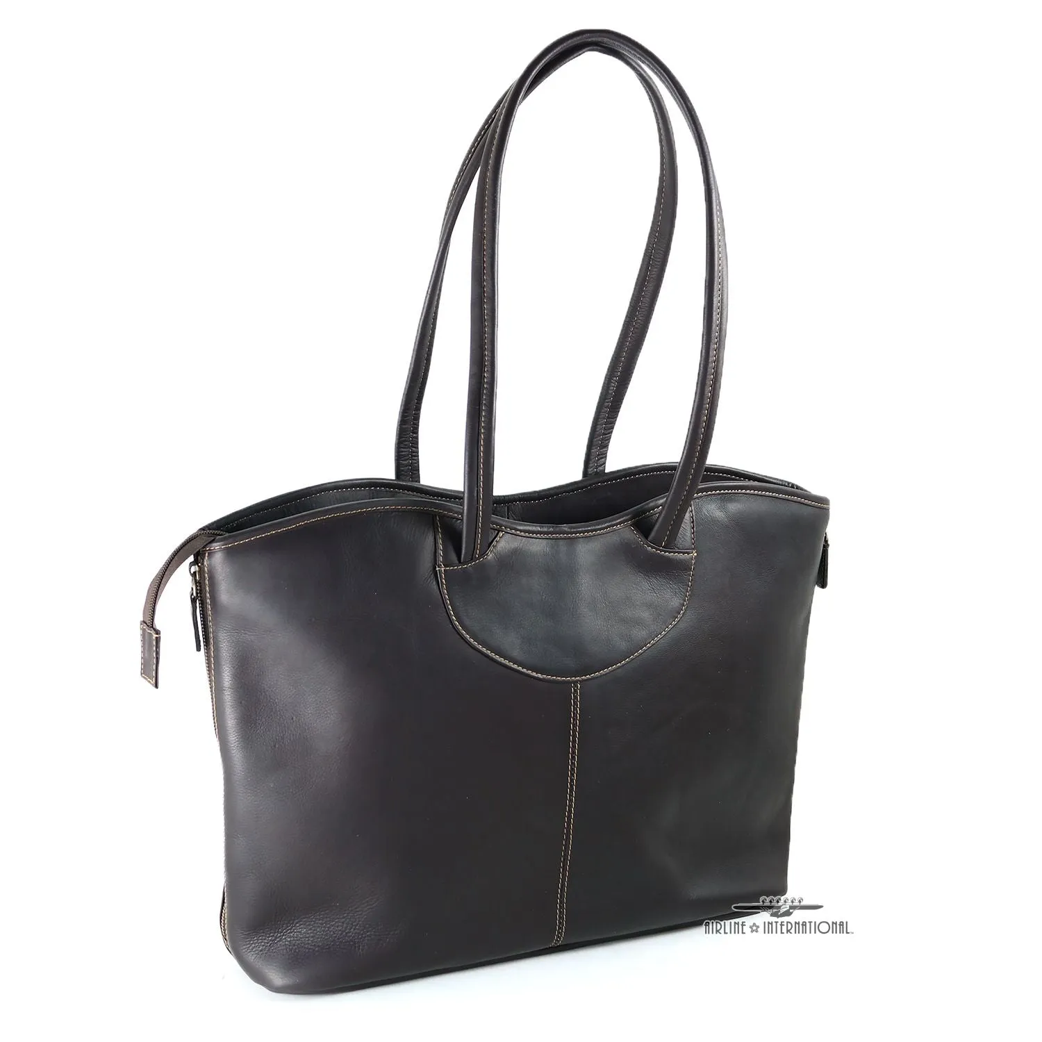 DayTrekr Leather Expandable Computer Tote