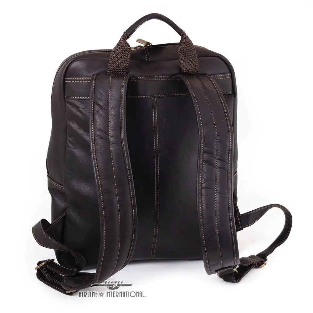 DayTrekr Leather Slim Backpack