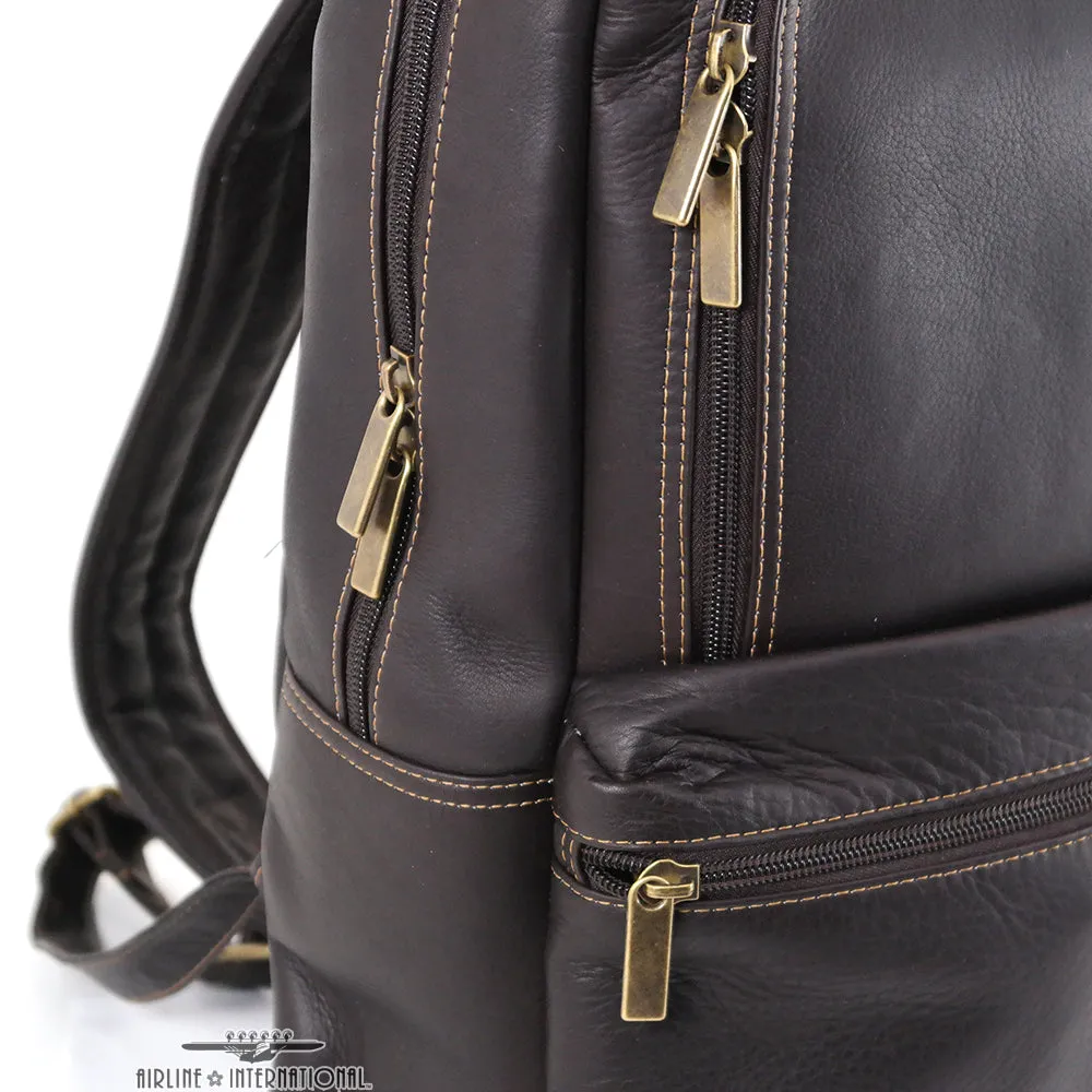 DayTrekr Leather Slim Backpack