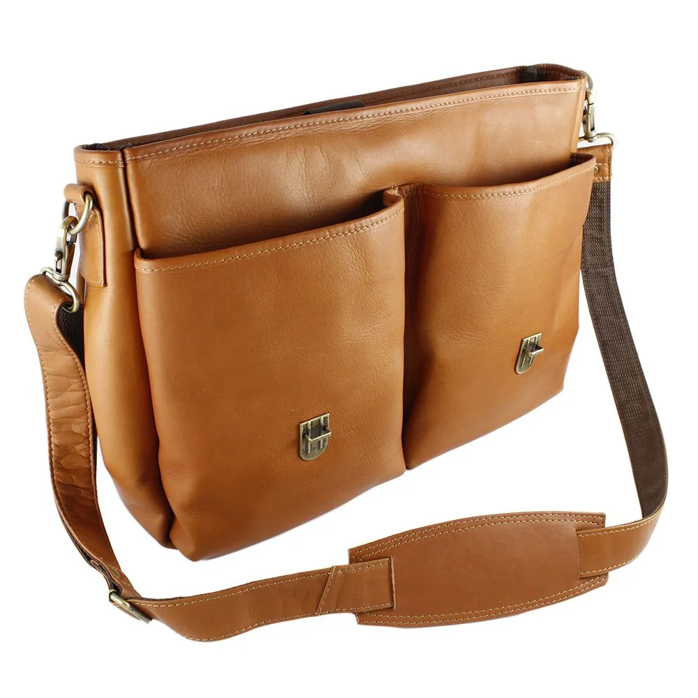 DayTrekr Leather Slim Flap Brief