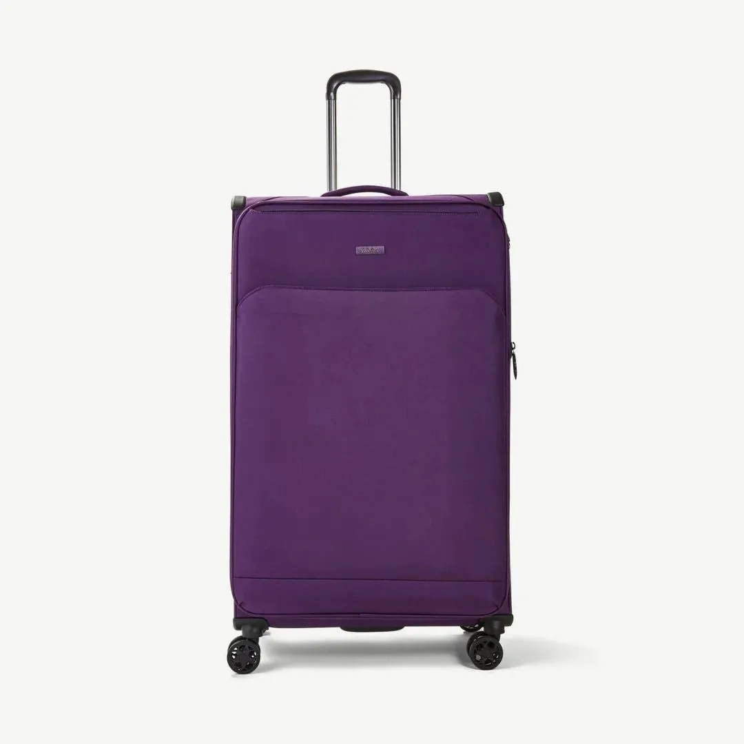 Georgia Expandable Soft Extra Large Suitcase 90cm - Purple