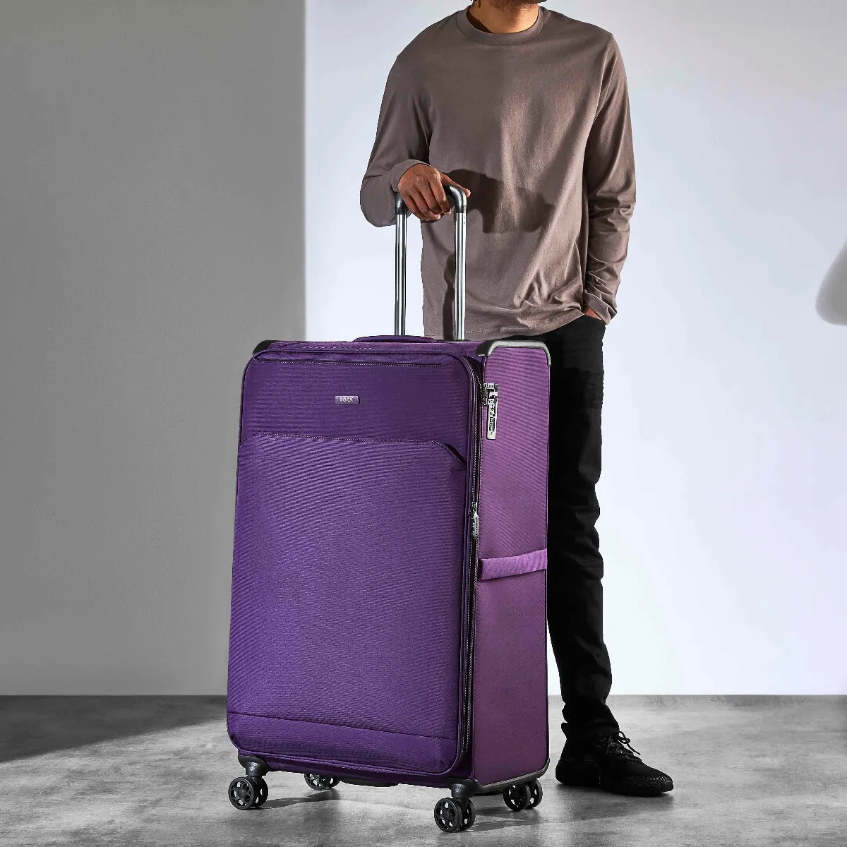 Georgia Expandable Soft Extra Large Suitcase 90cm - Purple