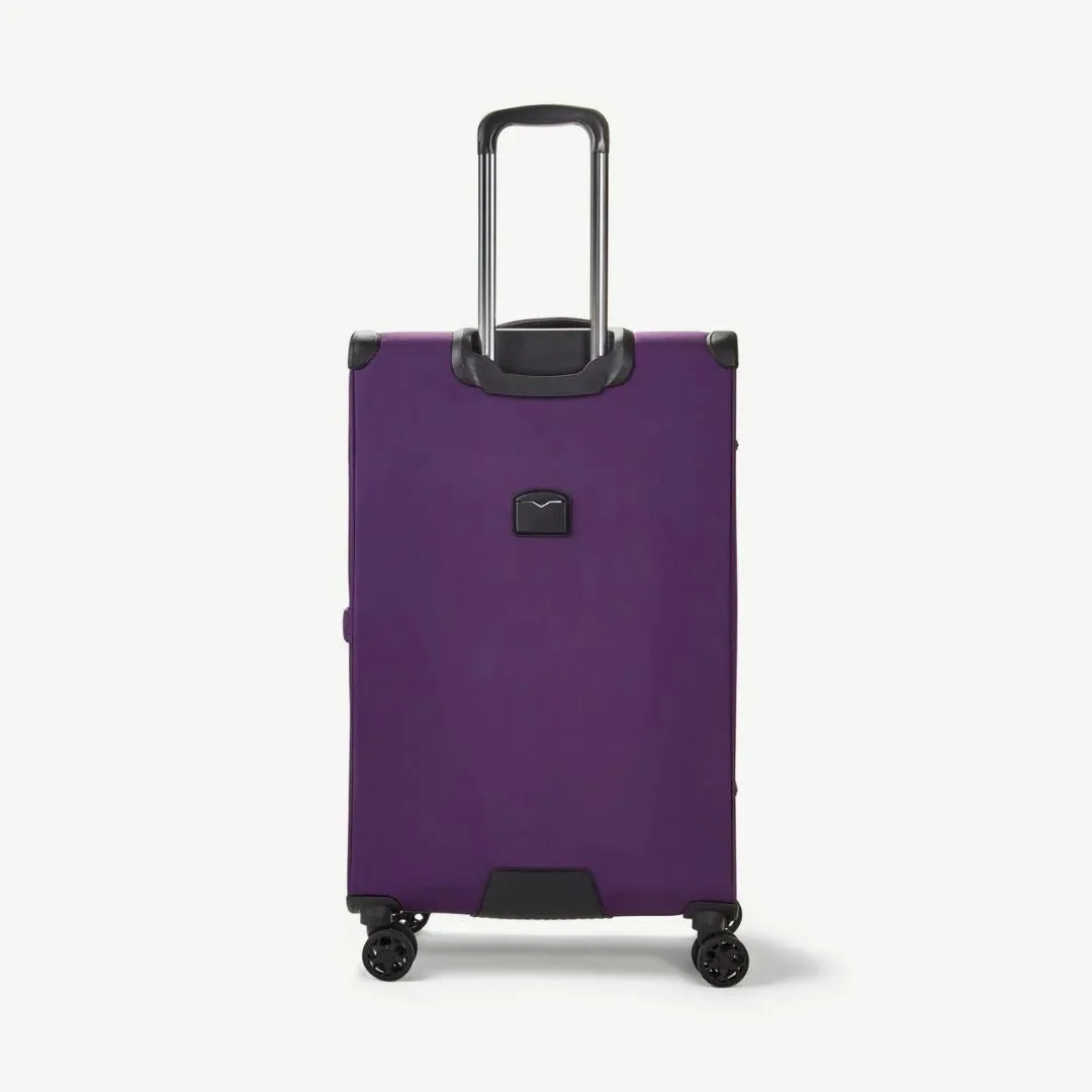 Georgia Expandable Soft Large Suitcase 80cm - Purple
