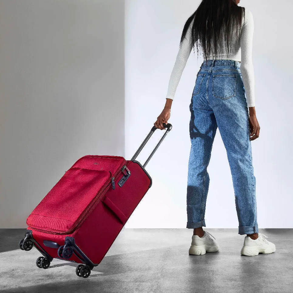 Georgia Expandable Soft Medium Suitcase 70cm - Burgundy