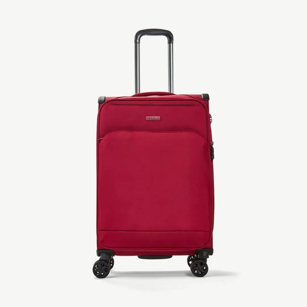Georgia Expandable Soft Medium Suitcase 70cm - Burgundy