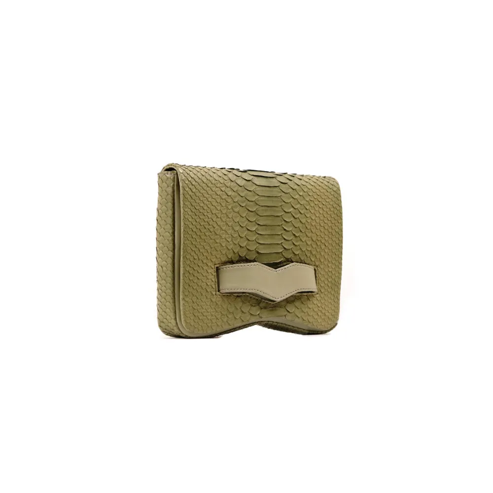 Kyra Let Me Talk Sage Green Clutch Bag