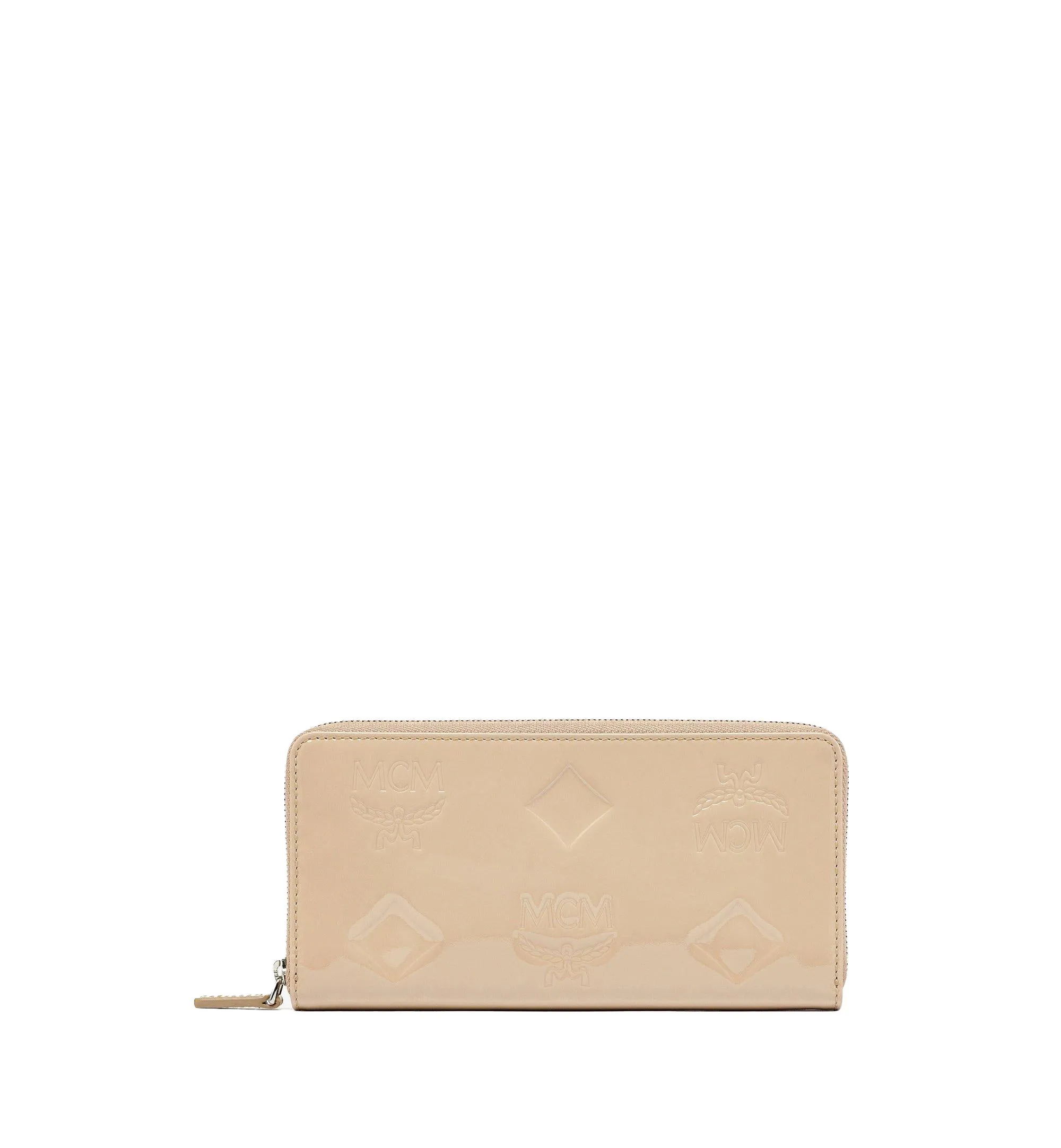 MCM Women's Aren Chain Zip Around Wallet in Maxi Patent Leather