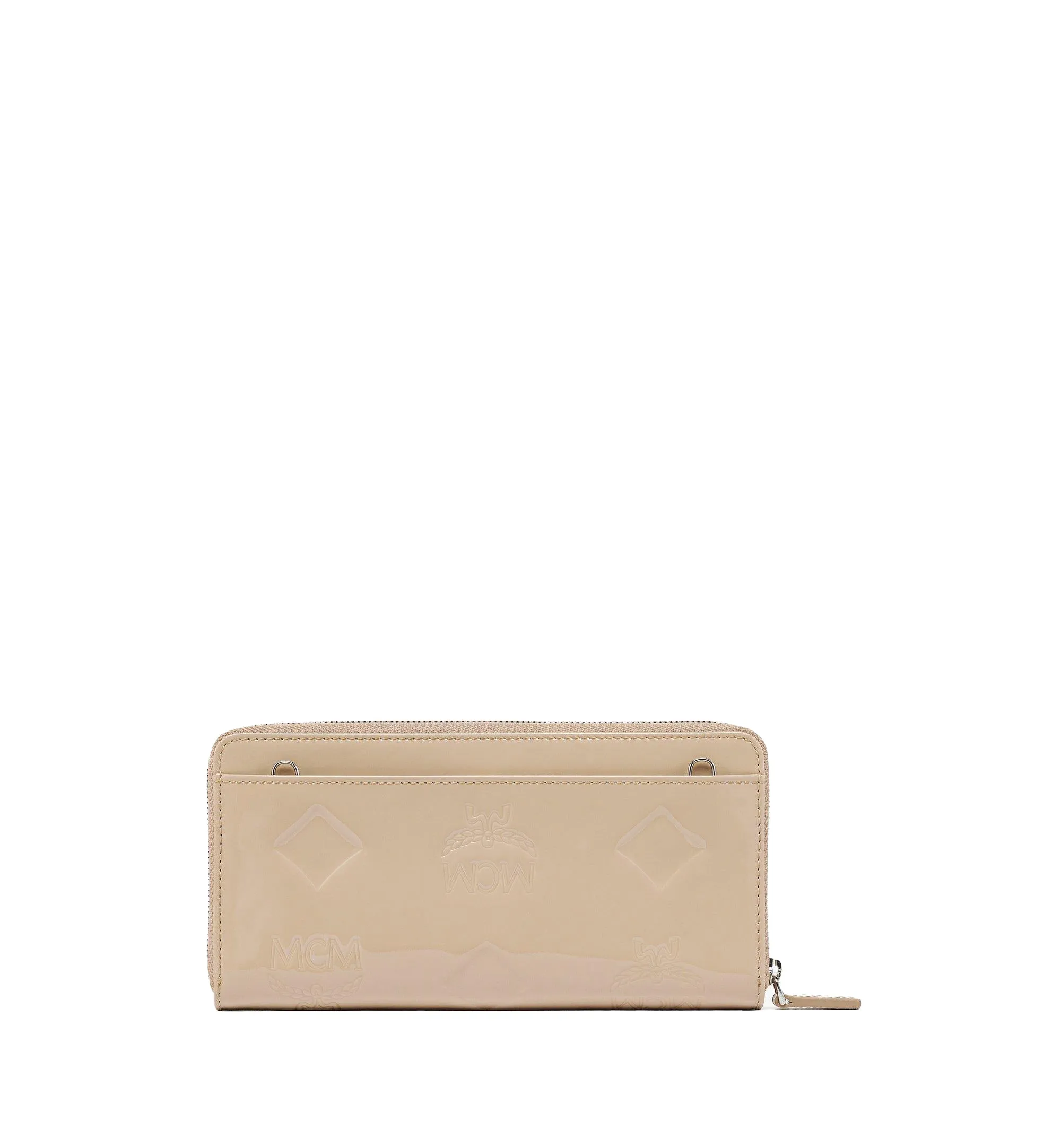 MCM Women's Aren Chain Zip Around Wallet in Maxi Patent Leather