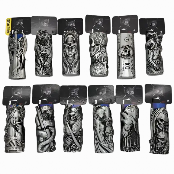 Metal Mystic Lighter Case with Bottle Opener - 12 Pieces Per Retail Ready Display 22921