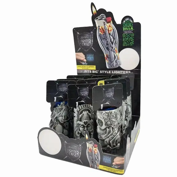 Metal Mystic Lighter Case with Bottle Opener - 12 Pieces Per Retail Ready Display 22921