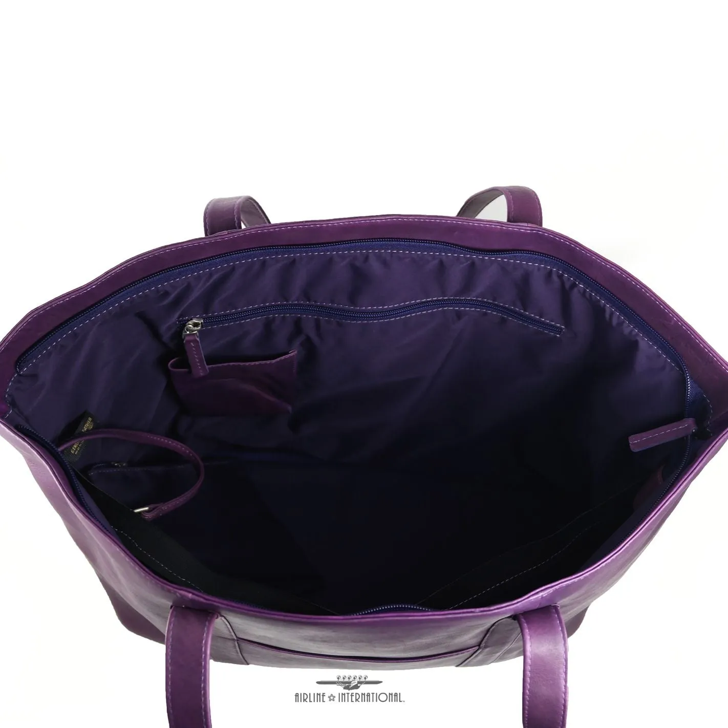 Swerv Collection Purple Leather Super Shopper Tote
