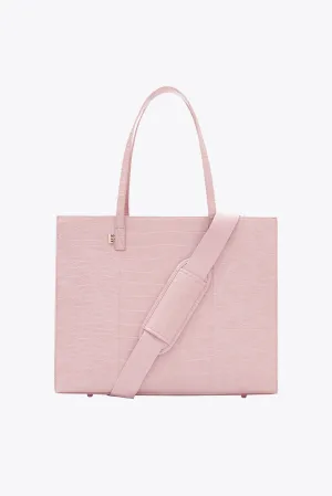 The Large Work Tote in Atlas Pink Croc