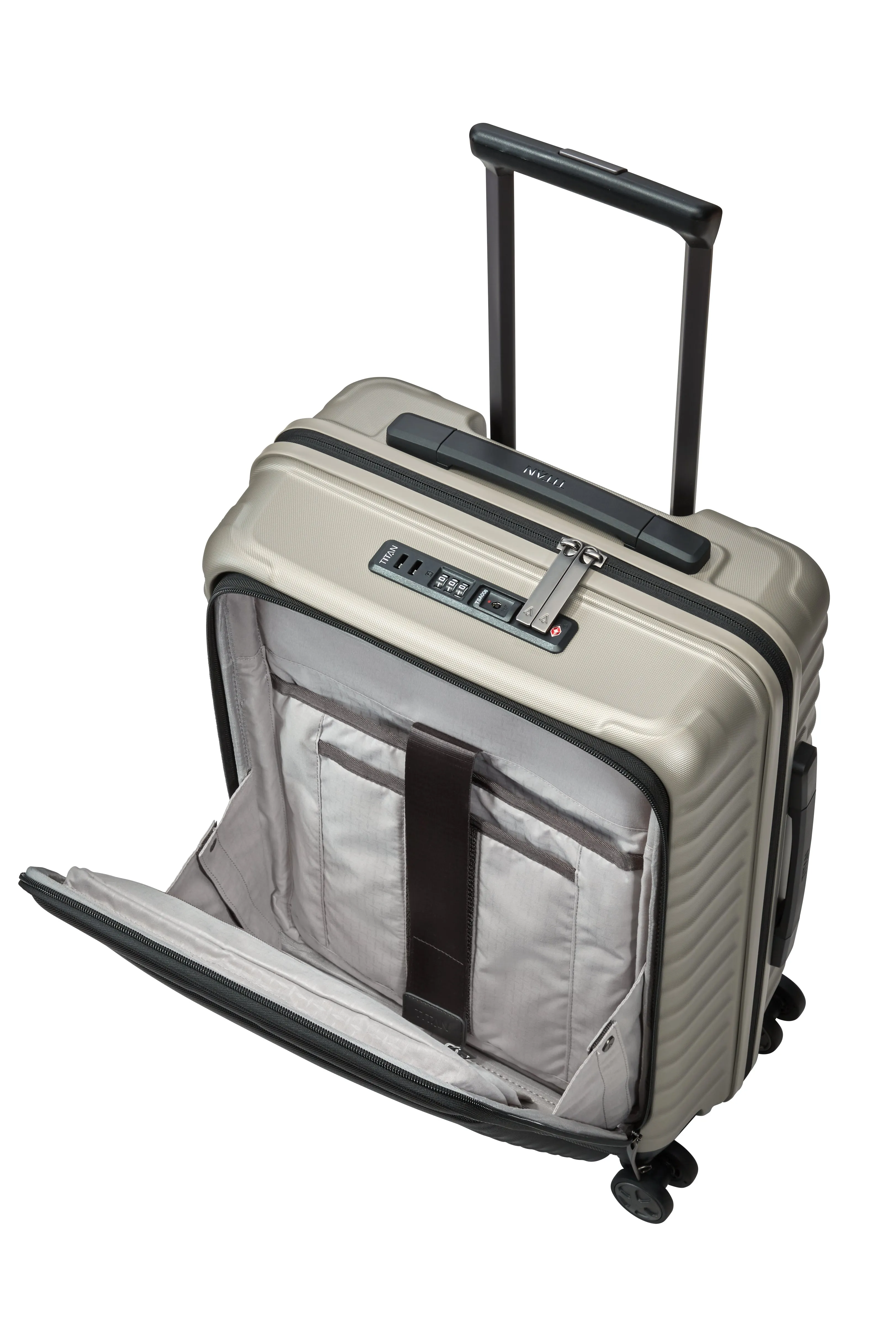 Titan LITRON Trolley S with Front Pocket Carry-On Luggage