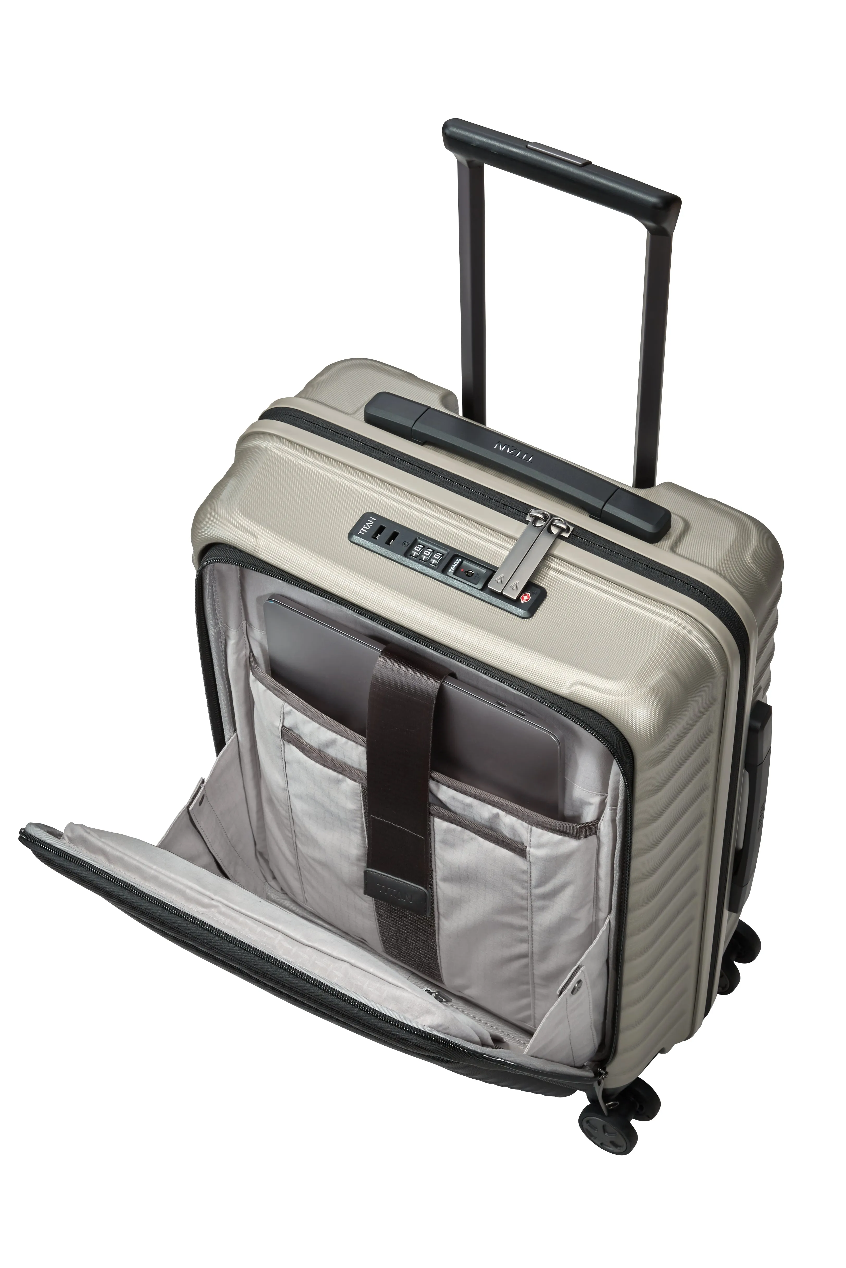 Titan LITRON Trolley S with Front Pocket Carry-On Luggage